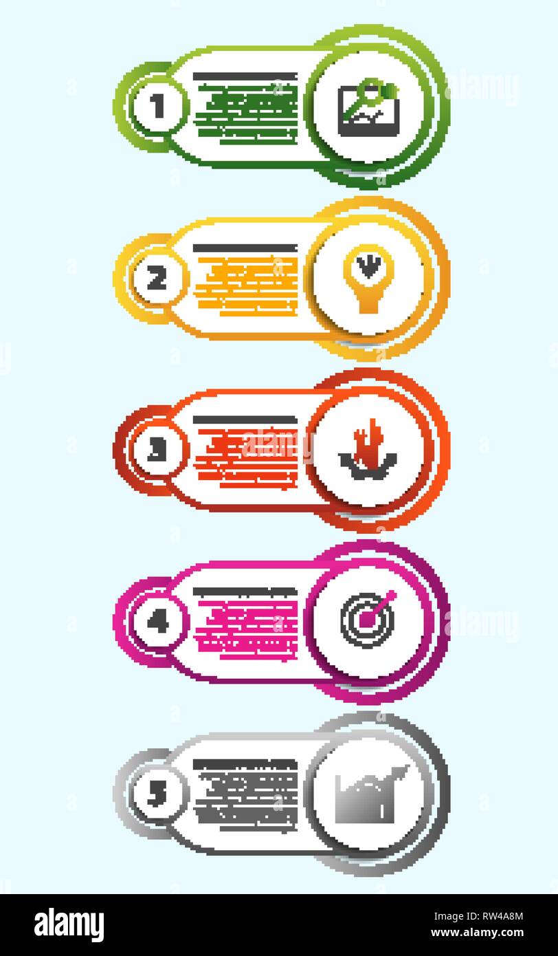 Modern vector illustration. Infographic template with five elements ...