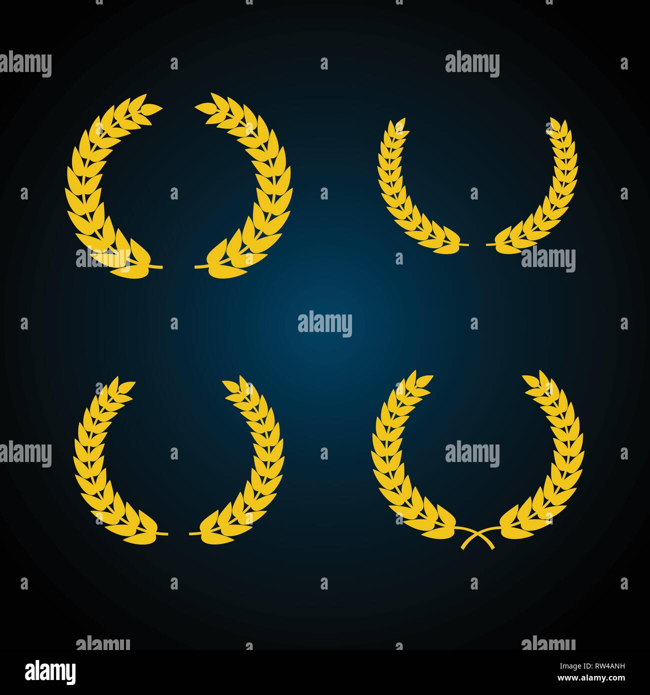 Laurel Wreaths Vector set. Winner symbol for your design Stock Vector ...