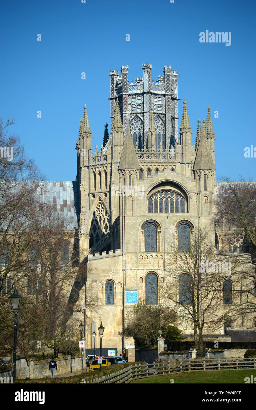 South Transept and octagonal Lantern Tower, Ely Cathedral Stock Photo