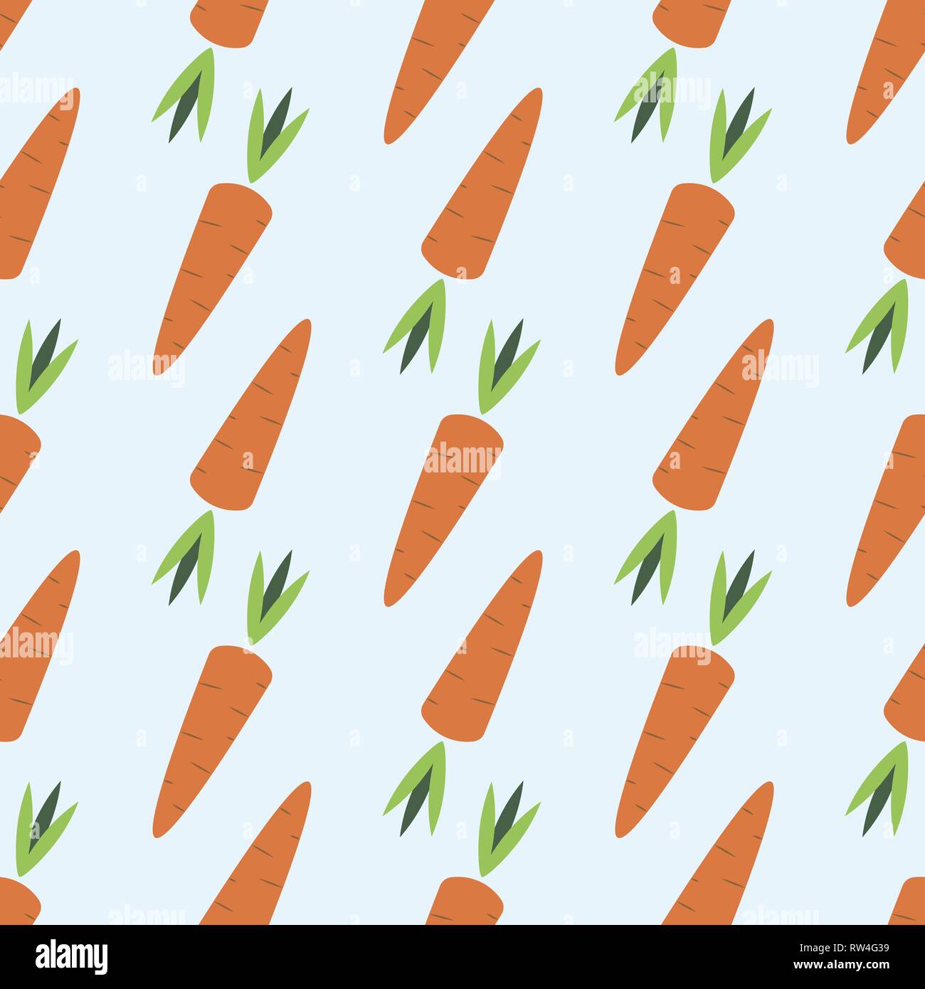 Carrot seamless vegetable pattern vector flat illustration. Fresh food ...
