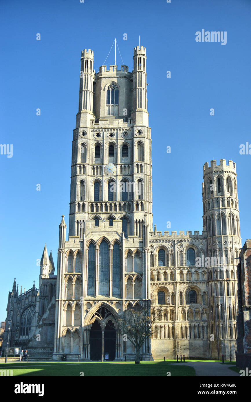 West Front and Galilee Porch, Ely Cathedral Stock Photo Alamy