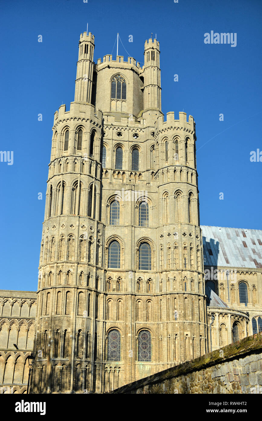 South-west transept and West Tower, Ely Cathedral Stock Photo
