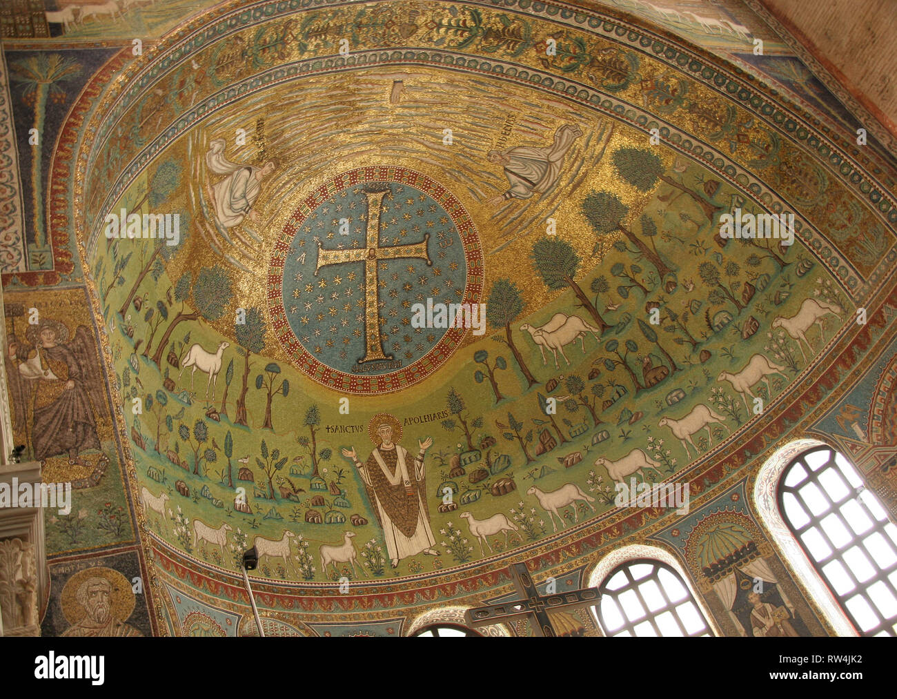 Italy. Ravenna. Basilica of Sant APollinare in Classe. 6th century. Stock Photo