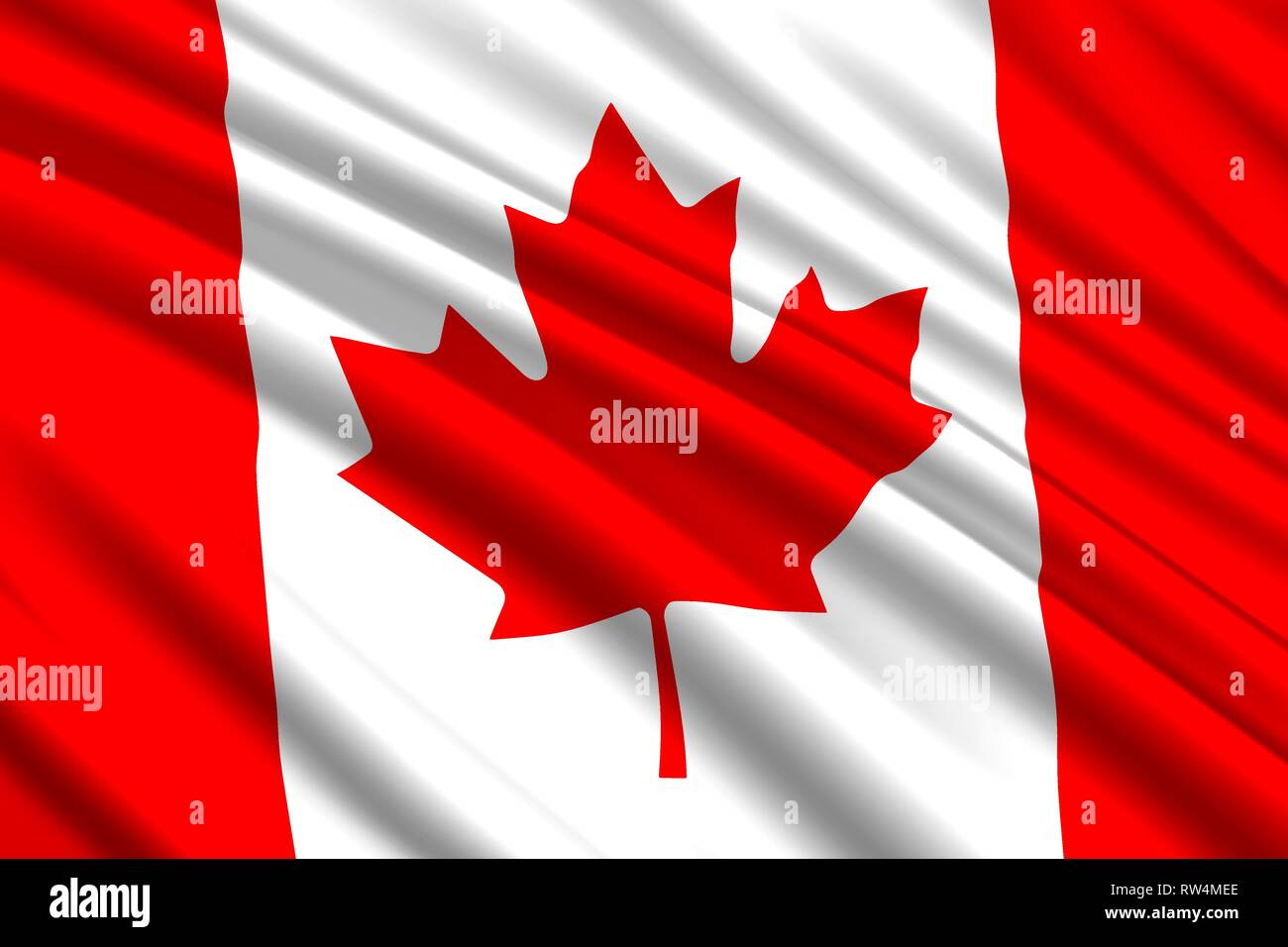 waving flag of Canada. Vector illustration Stock Vector Image & Art - Alamy