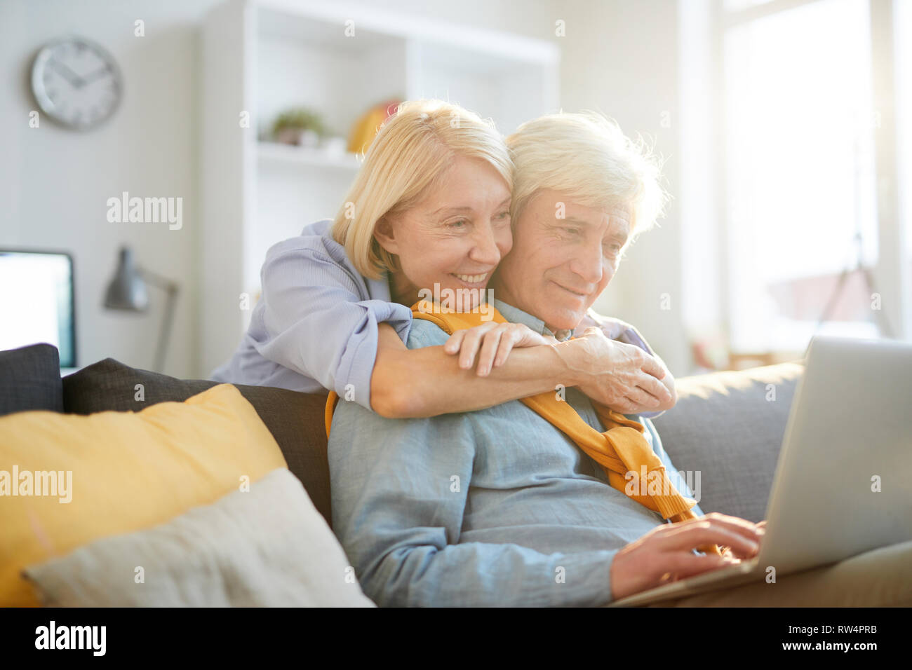 Modern Senior Couple in love Stock Photo