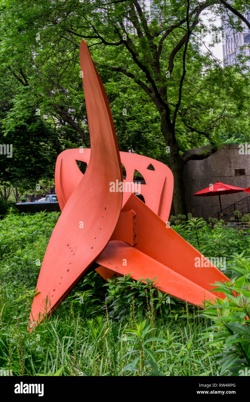 Flying Dragon by Alexander Calder. Painted steel plate, 1975. Stock Photo