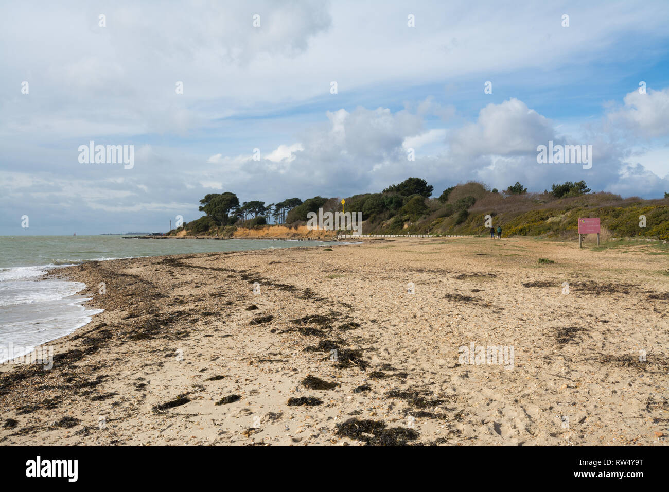 View Of Lepe Beach A Popular Travel Destination By The Sea In view-of-lepe-beach-a-popular-travel-destination-by-the-sea-in
