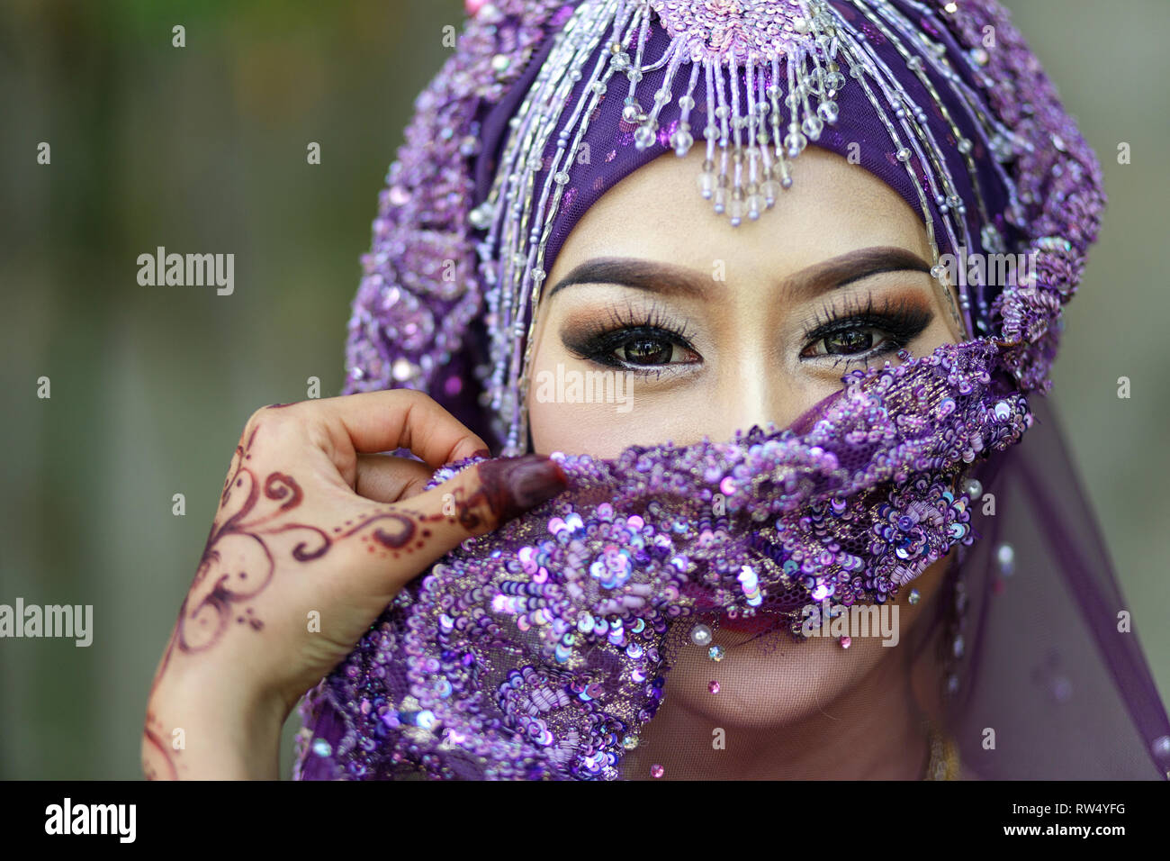 Potrait of a Cambodian bride, Battambang, Cambodia Stock Photo