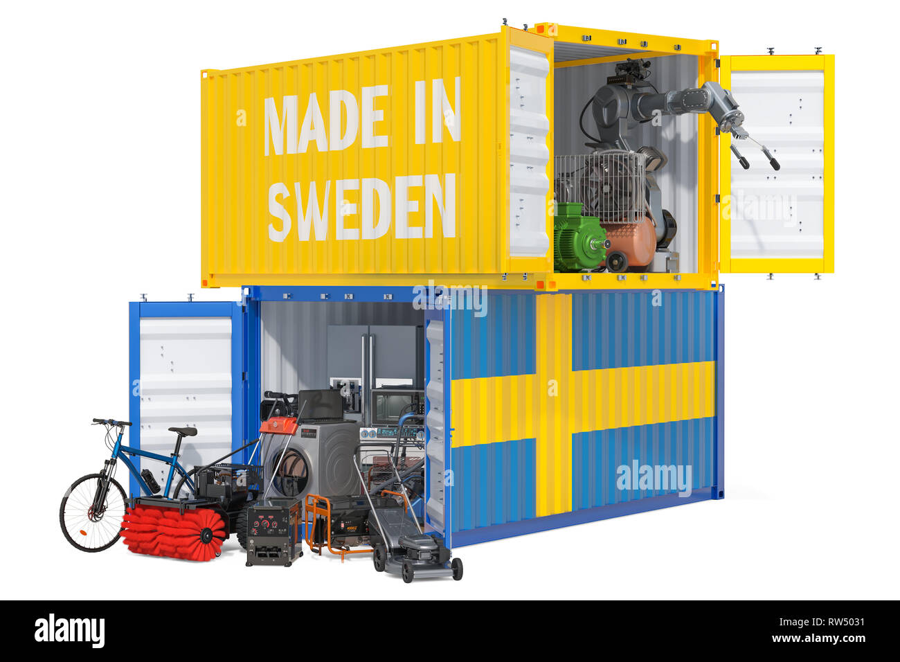 Production and shipping of electronic and appliances from Sweden, 3D