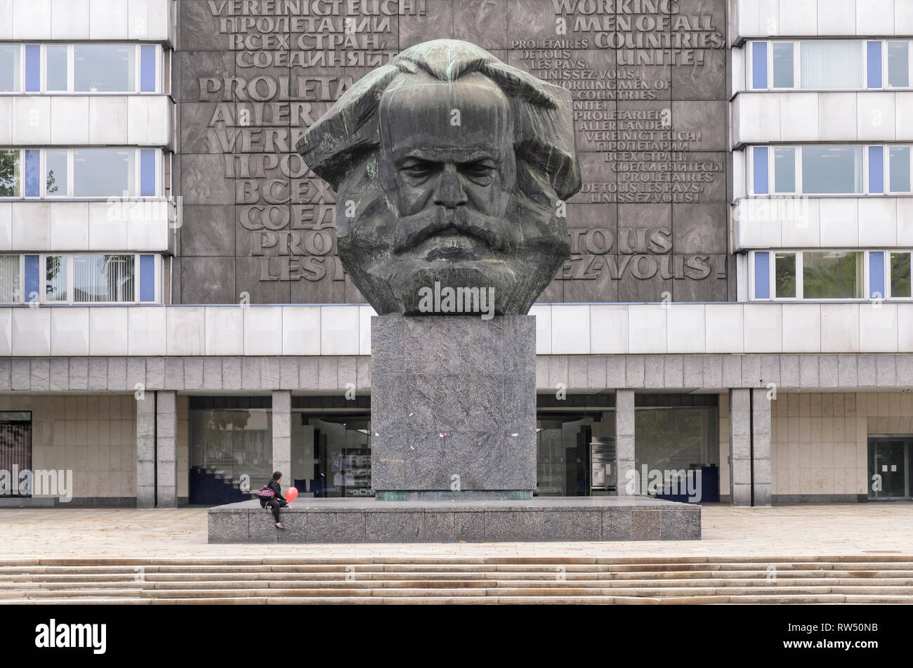 Karl-Marx-Monument, Chemnitz, Sachsen, Deutschland Stock Photo