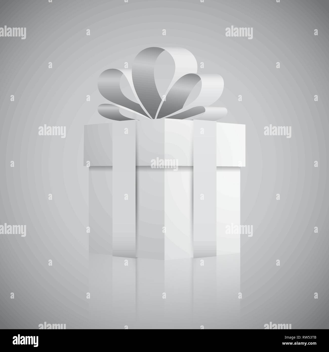 3d gift box red white christmas ribbon Stock Vector Images - Alamy