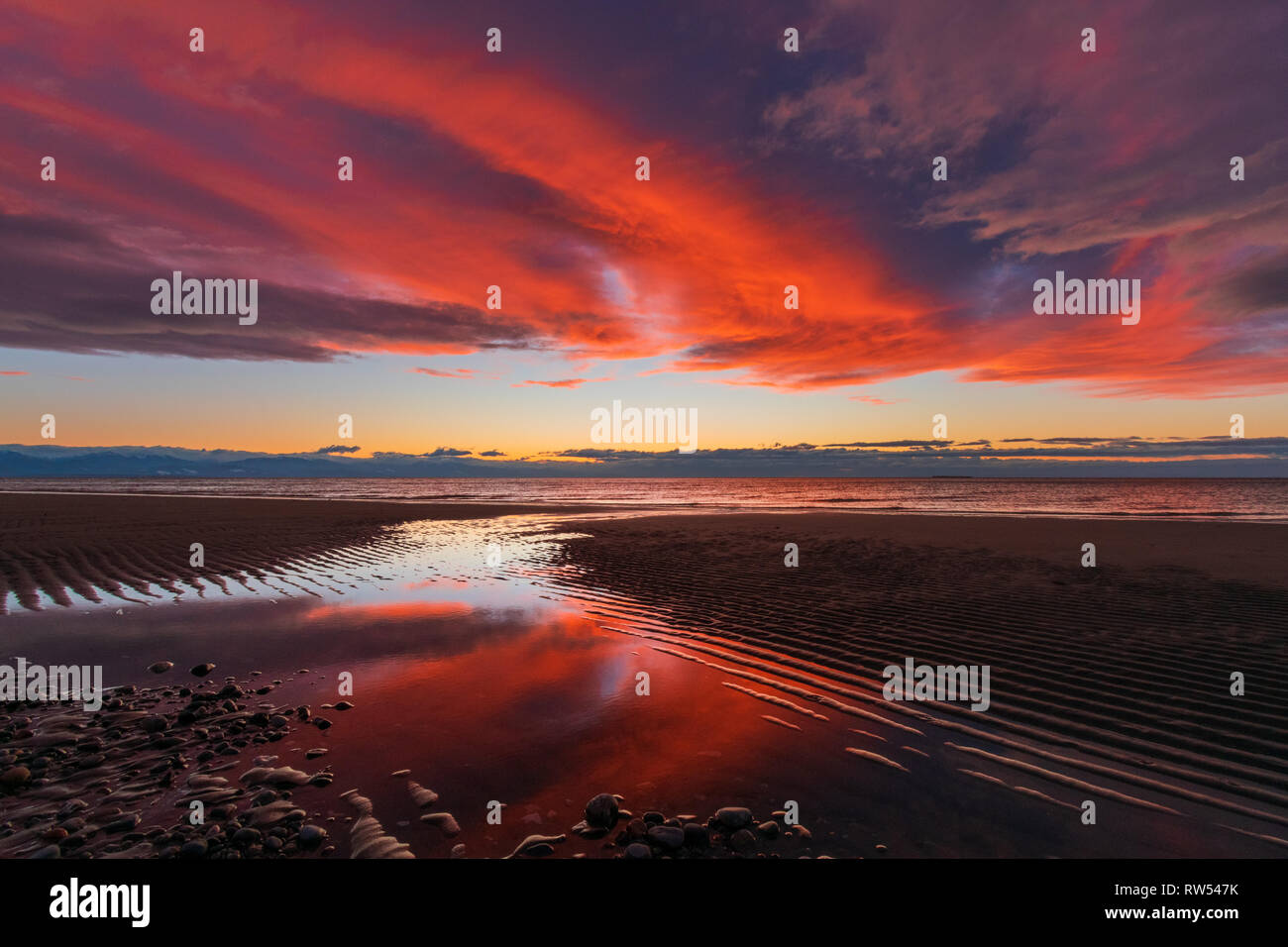 Whidbey Island Sunset Stock Photo Alamy