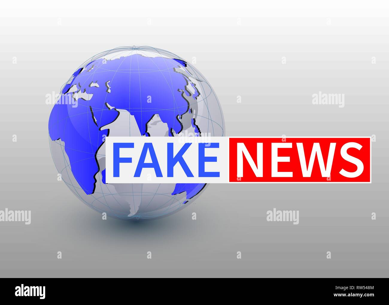 fake news live screen template on digital world map background Stock Photo  - Alamy