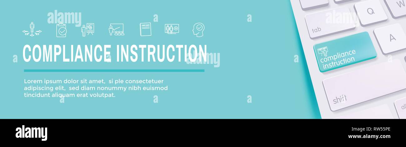 Compliance Instruction & Testing Icons with Instructor teaching Worker ...