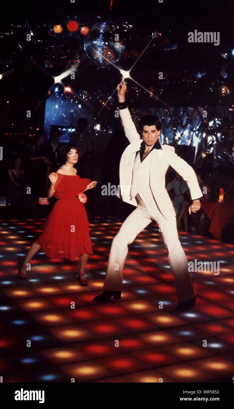 JOHN TRAVOLTA, SATURDAY NIGHT FEVER,1977 Stock Photo