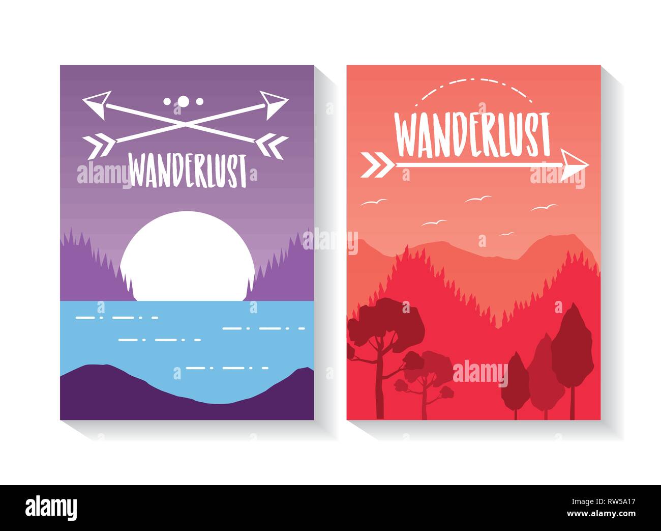 wanderlust landscape design Stock Vector Image & Art Alamy