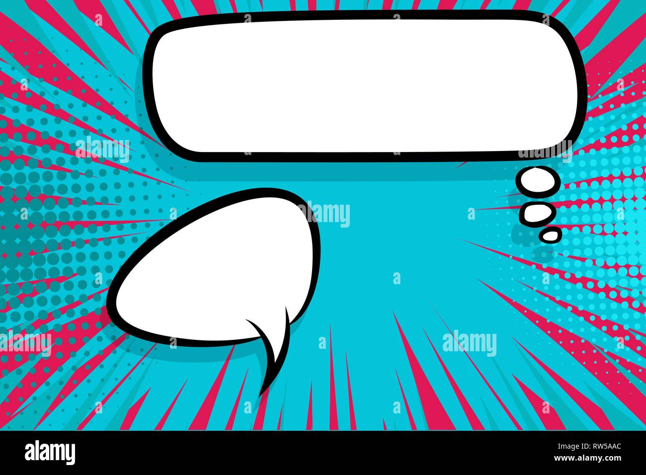 Comic book empty speech bubble pop art Stock Vector