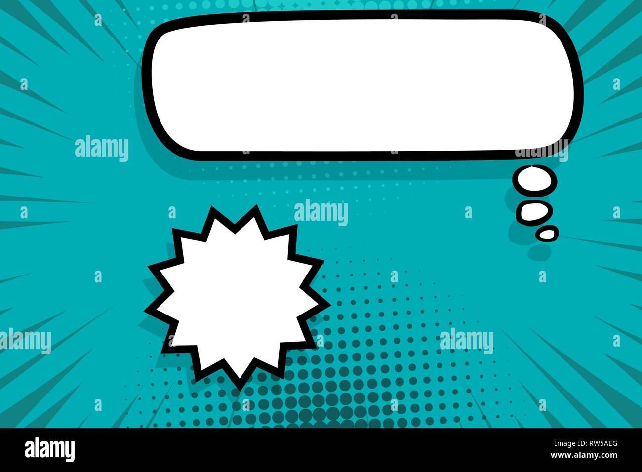 Comic book empty speech bubble pop art Stock Vector
