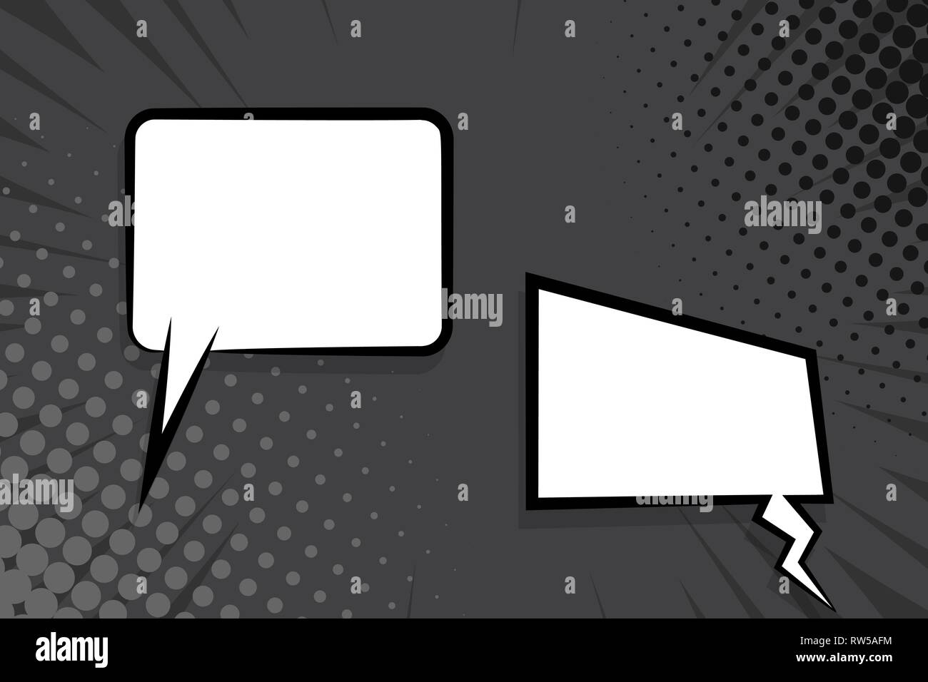 Comic book empty speech bubble pop art Stock Vector