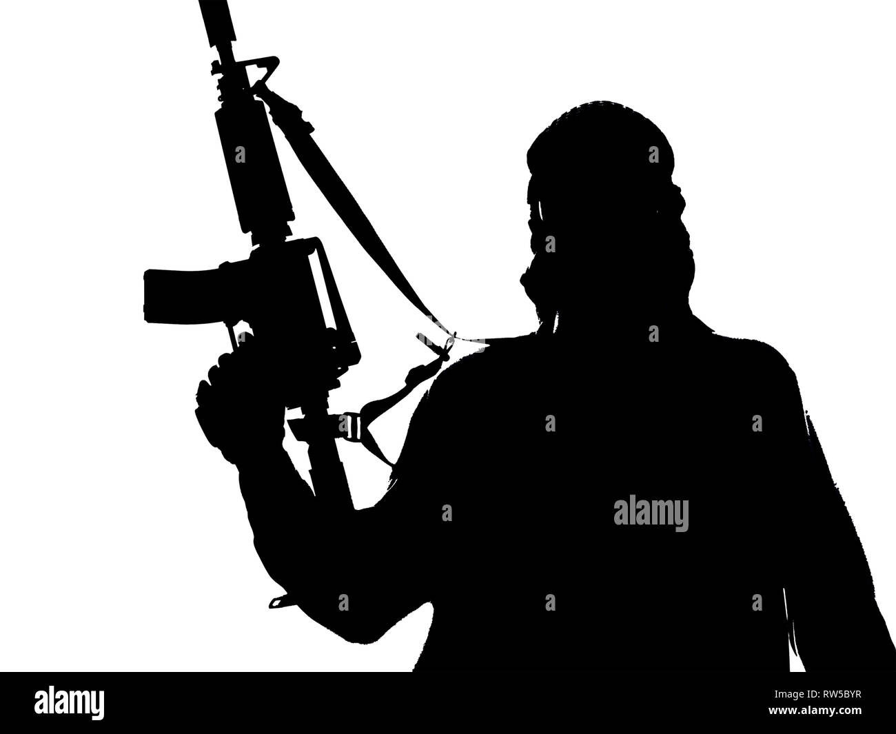 Army Soldier Silhouette High Resolution Stock Photography and Images ...