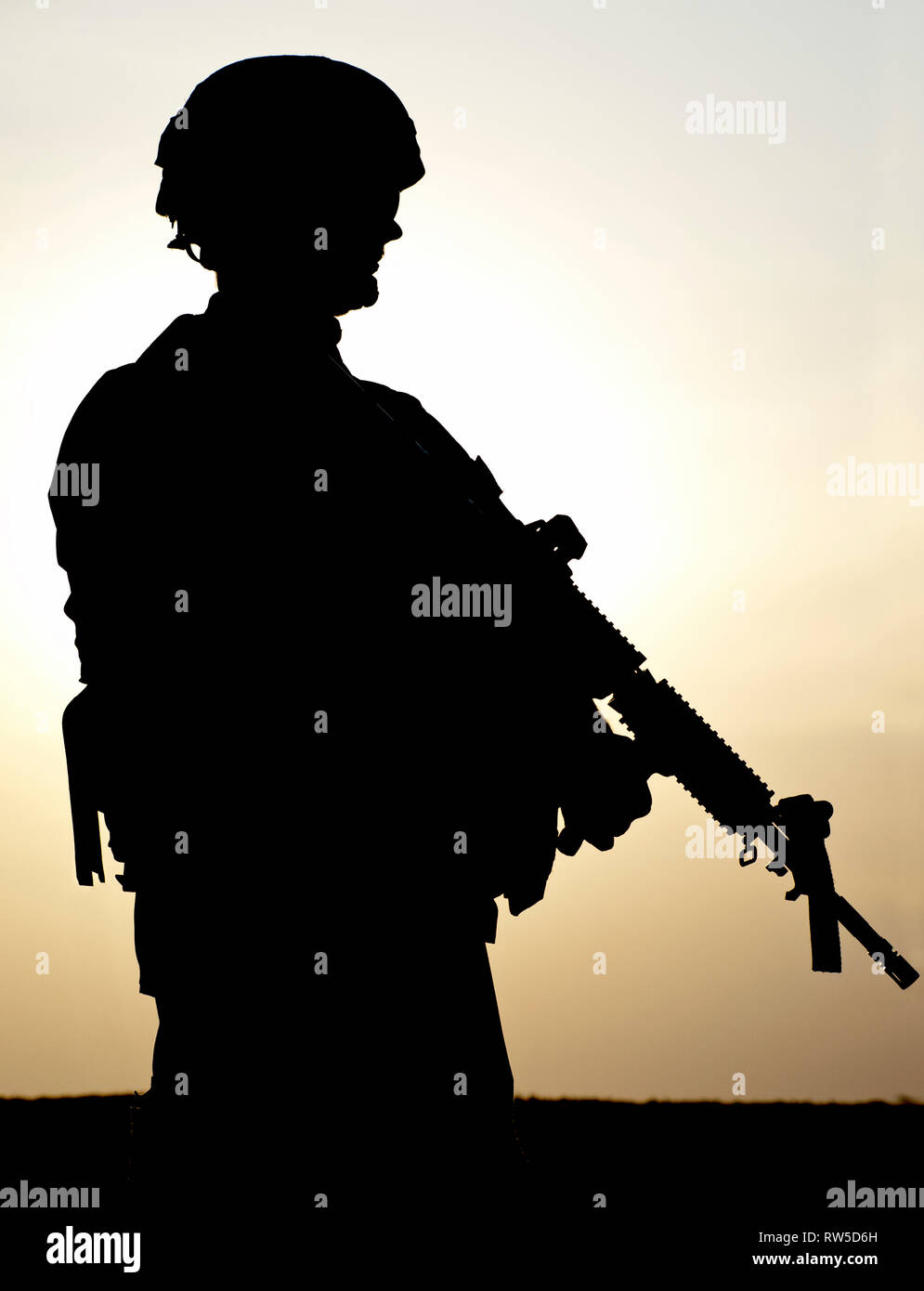 Soldier Silhouette Iraq High Resolution Stock Photography and Images ...