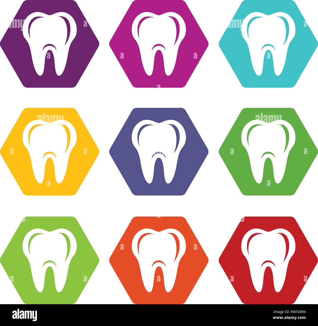 Hygiene of tooth icons set 9 vector Stock Vector Image & Art - Alamy