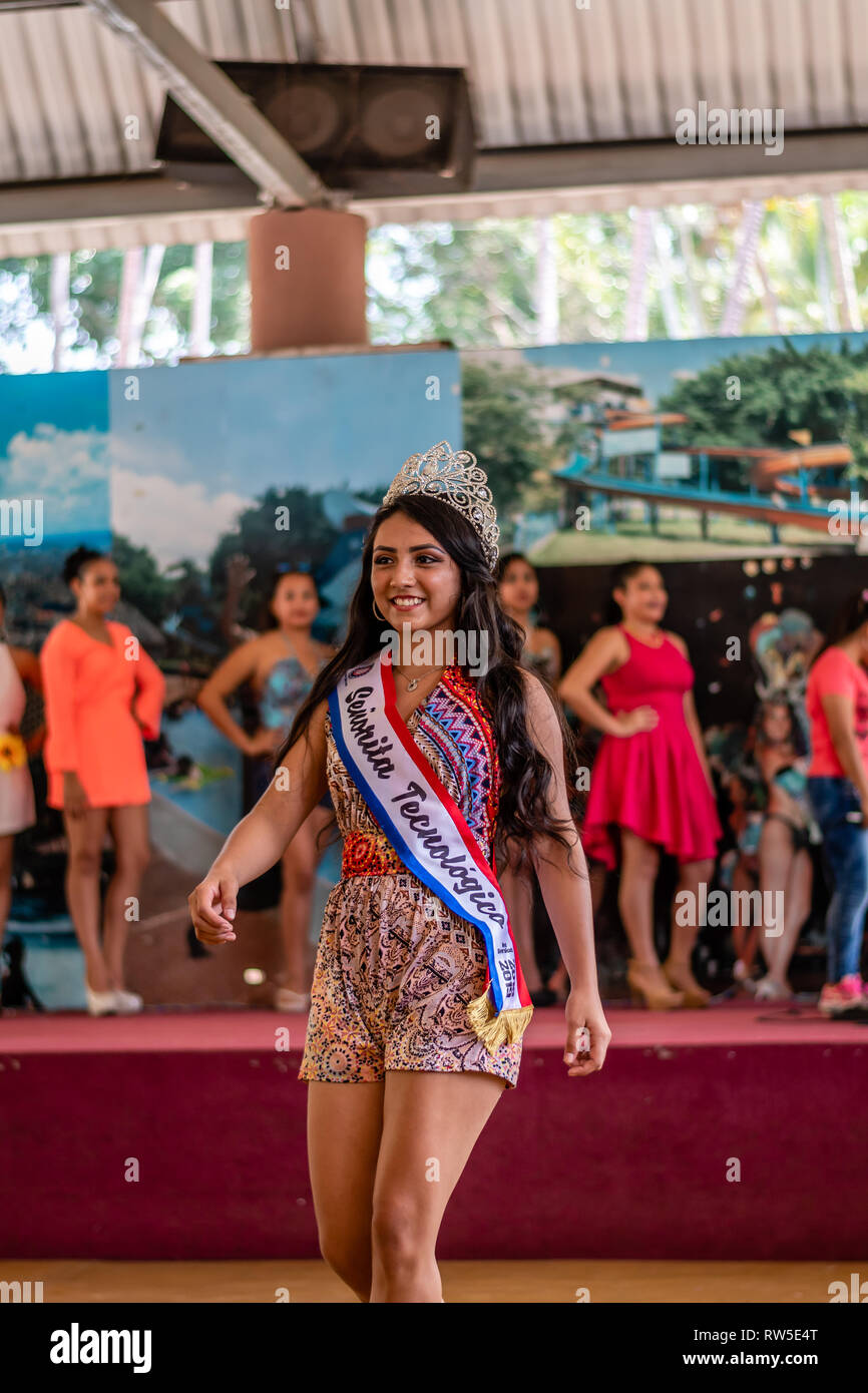 latin beauty pageant girl posing in Guatemala Stock Photo