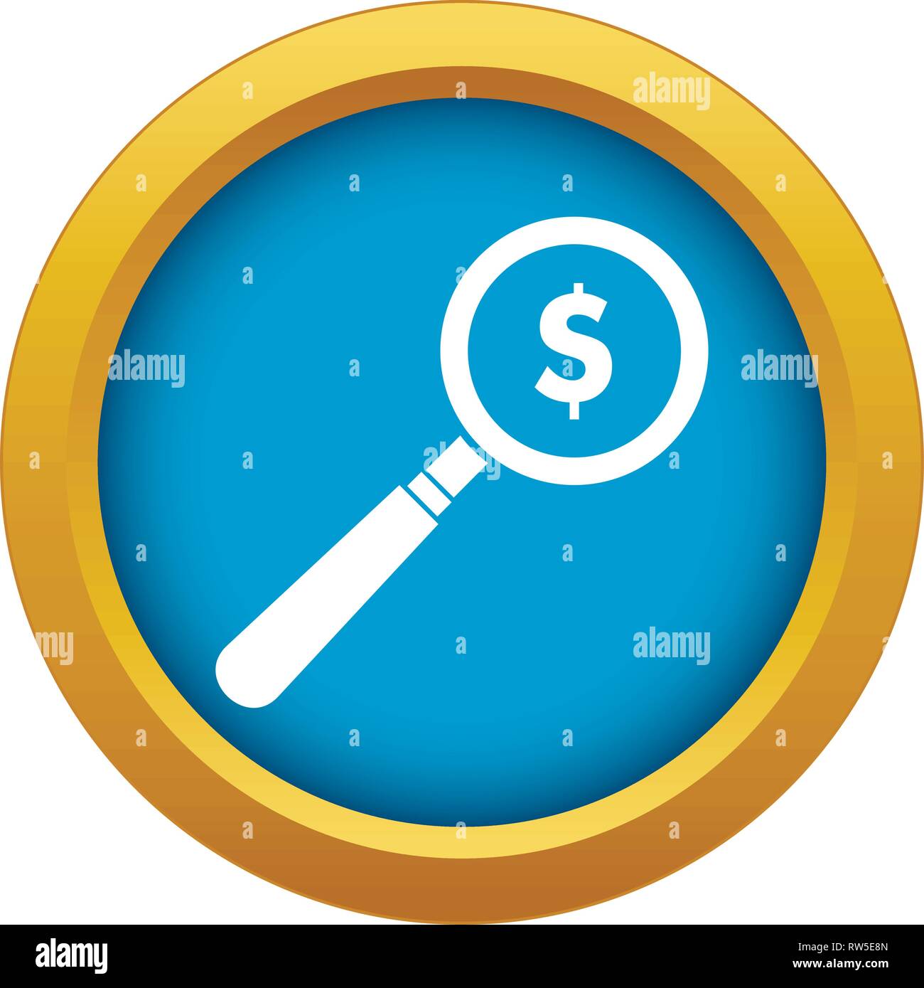 Magnifier icon blue vector isolated Stock Vector Image & Art Alamy