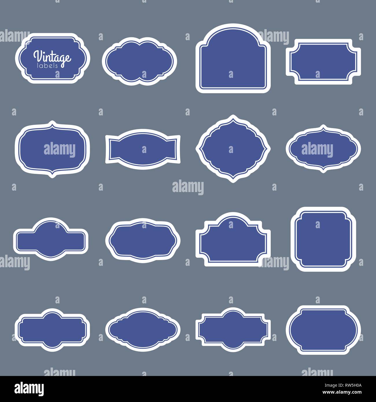 Vector vintage labels set. Frames for design Stock Vector Image & Art ...