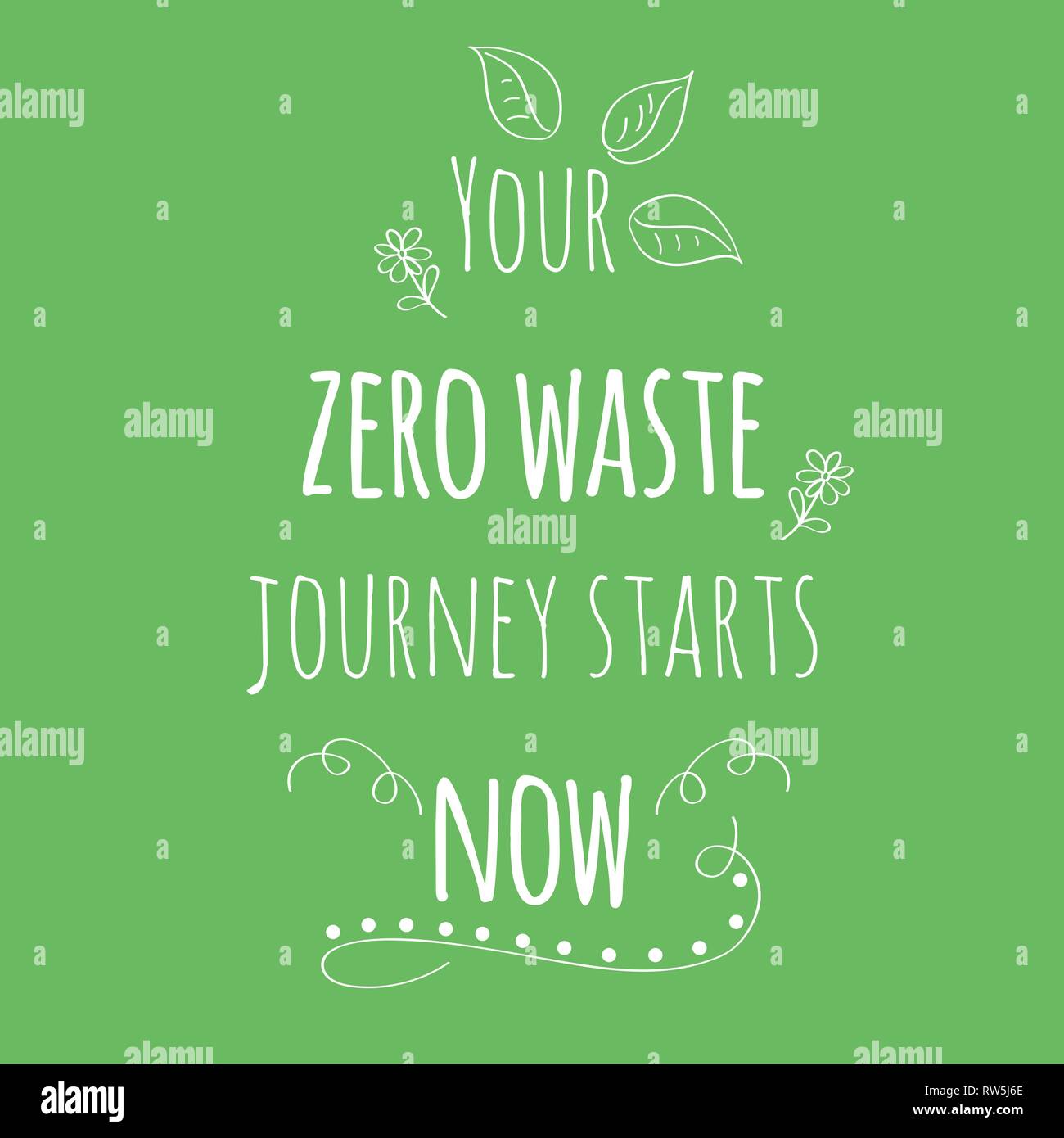 Zero Waste Concept Hand drawn elements of zero waste life Zero waste ...