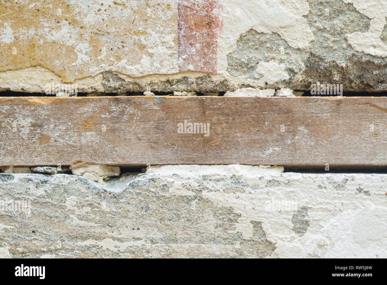 Expansion Joint Wooden Board Between Reinforced Concrete Blocks in