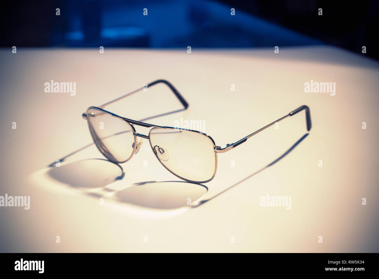 Aviator framed glasses Stock Photo