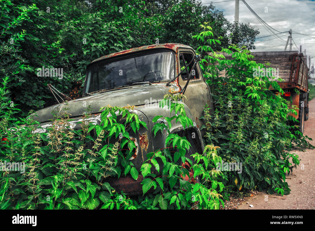 Rusted Junk Truck In Old High Resolution Stock Photography and Images ...