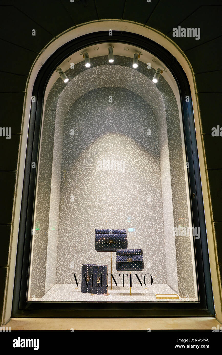 ROME, ITALY CIRCA NOVEMBER, 2017 bags on display at a Valentino