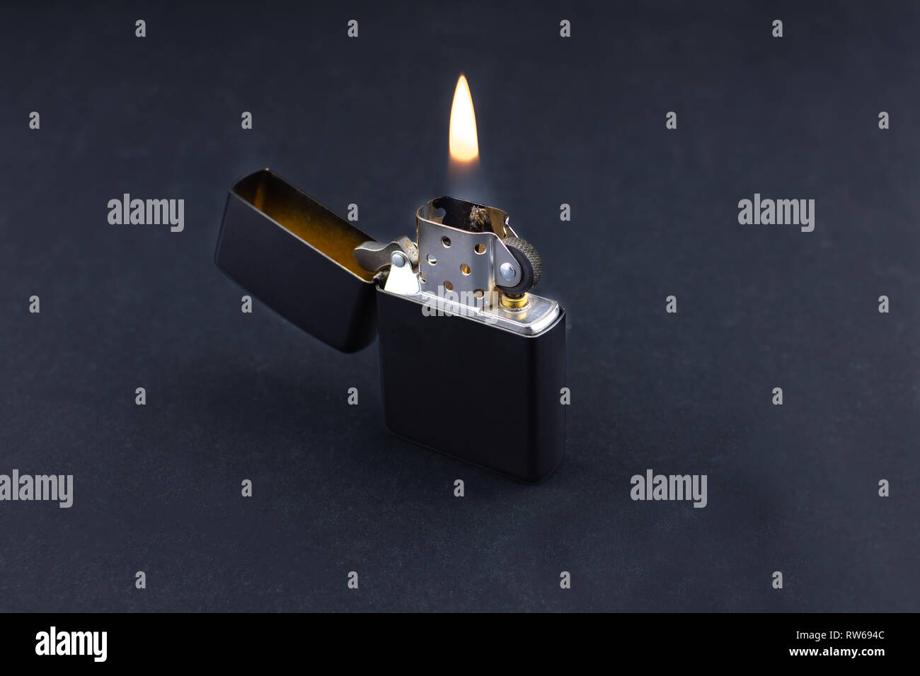 Metal lighter isolated Stock Photo