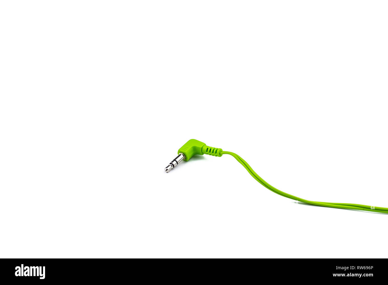 Green 3.5mm audio jack Stock Photo Alamy