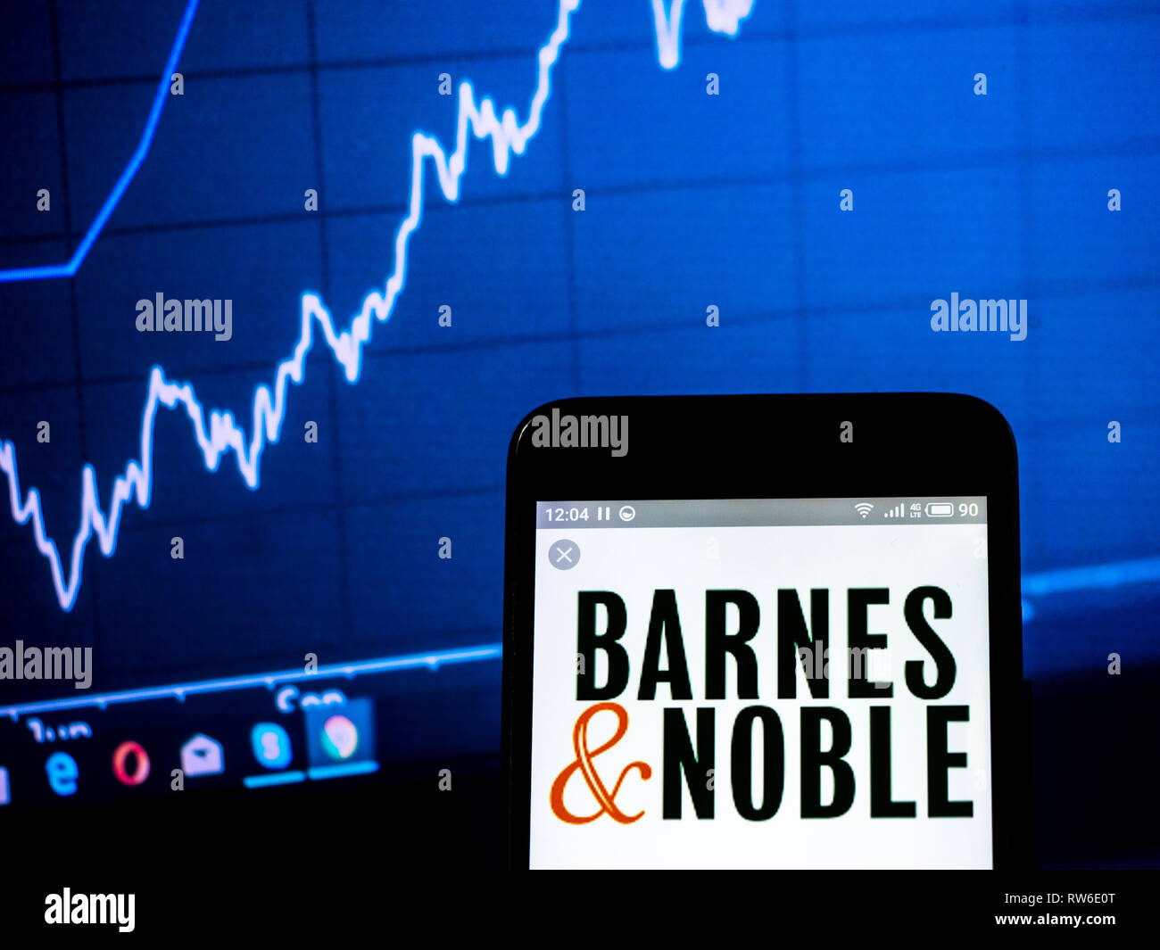 Barnes Noble Company Logo Seen Displayed On Smart Phone Stock