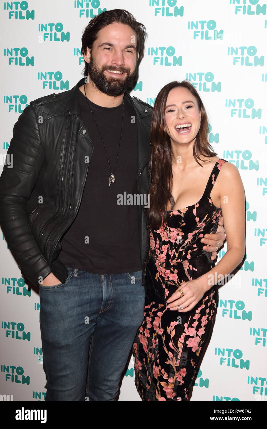 Jamie Jewitt and Camilla Thurlow are seen during the Into Film Awards 2019 at the Odeon Luxe cinema, Leicester Square in London. Stock Photo