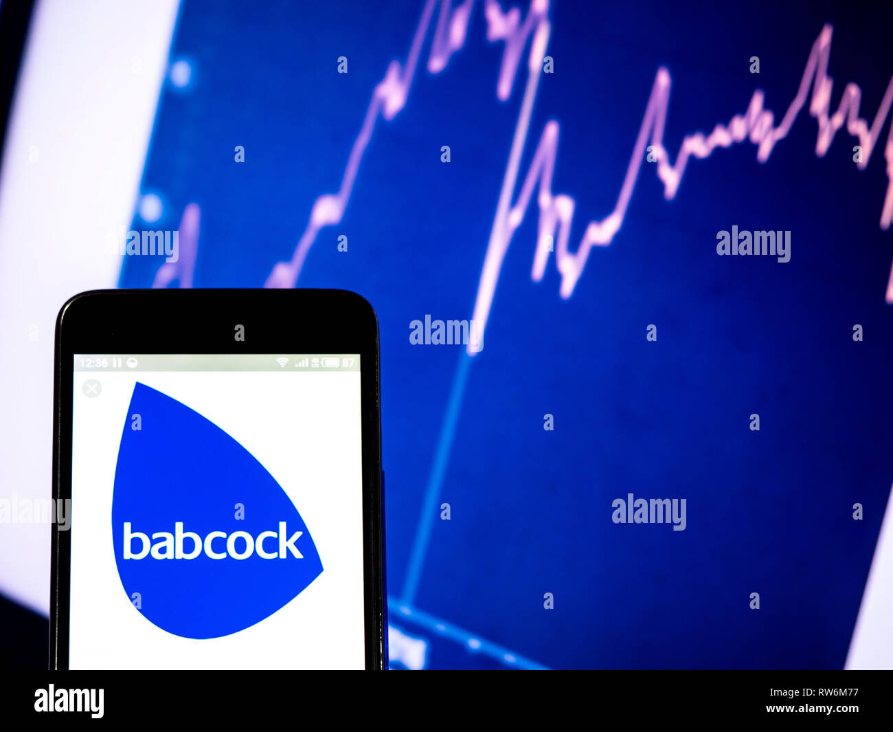 Babcock International corporation logo seen displayed on smart phone ...