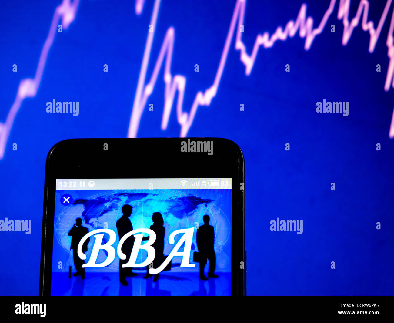 BBA in Education logo seen displayed on smart phone Stock Photo