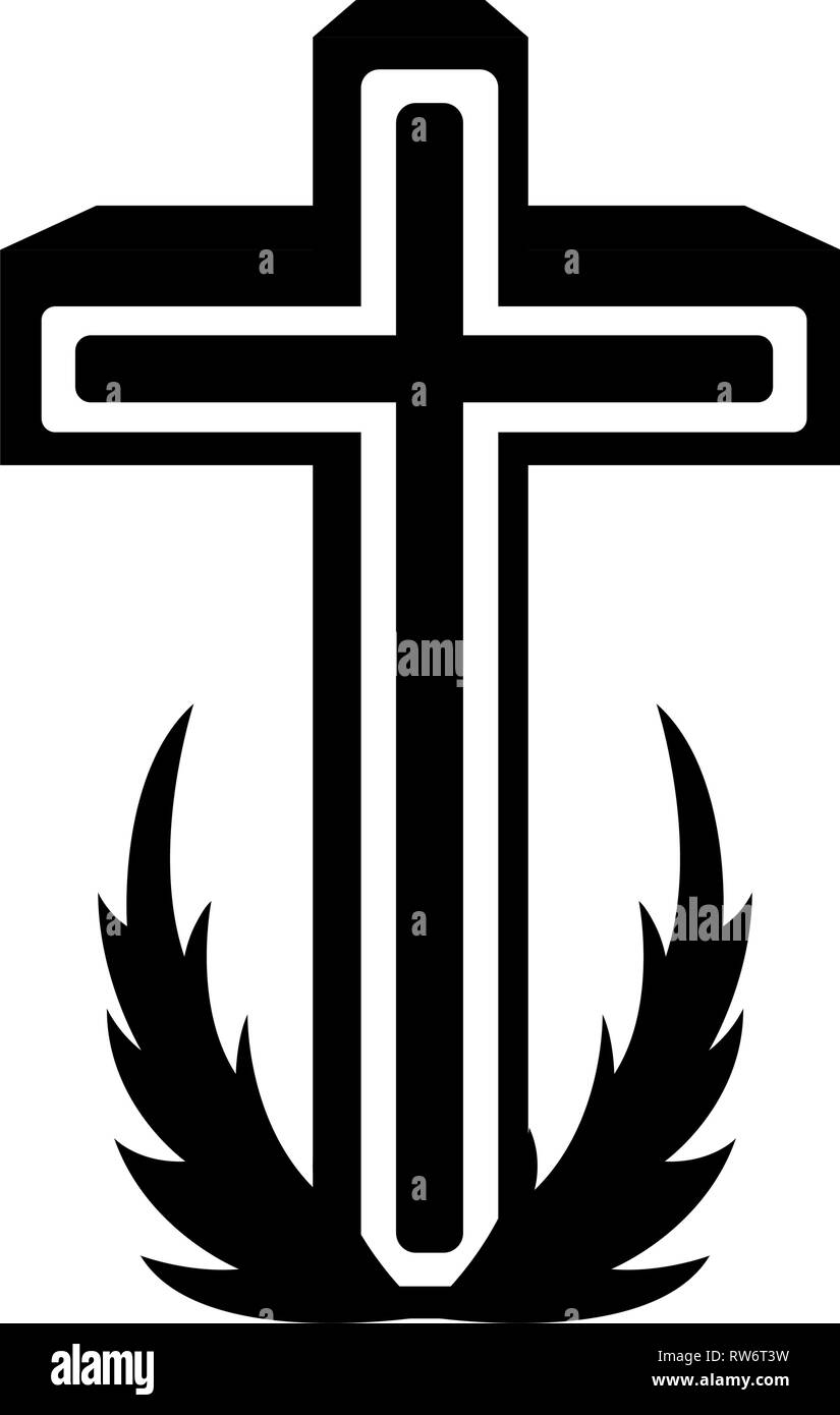 Isolated holy cross icon Stock Vector
