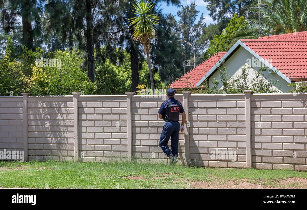 Johannesburg, South Africa unidentified private security staff