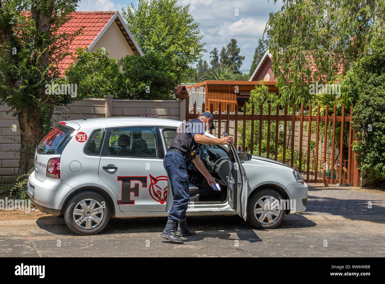 Johannesburg, South Africa unidentified private security staff
