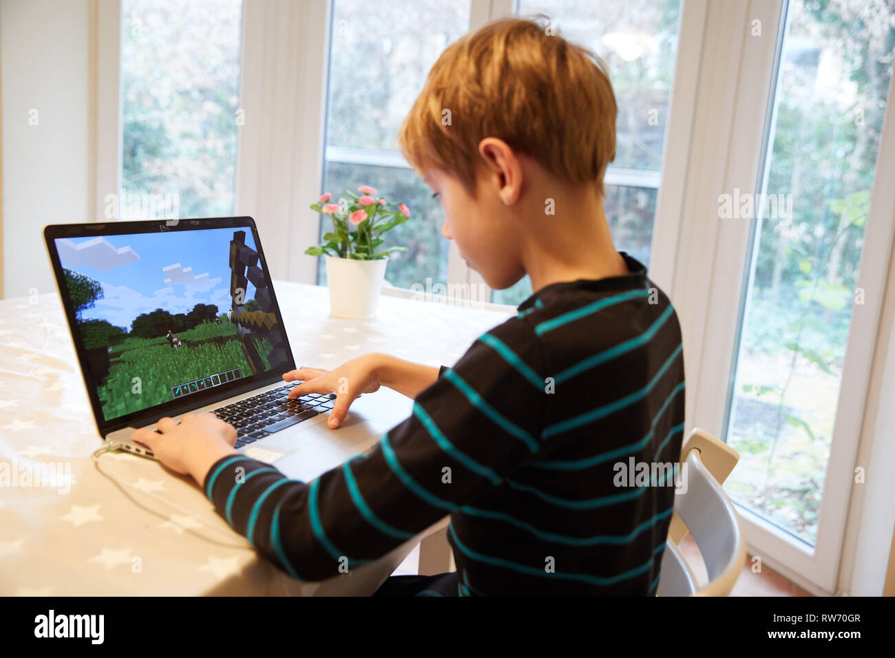 Computer Playing Mc Children playing minecraft hi-res stock photography and images - Alamy
