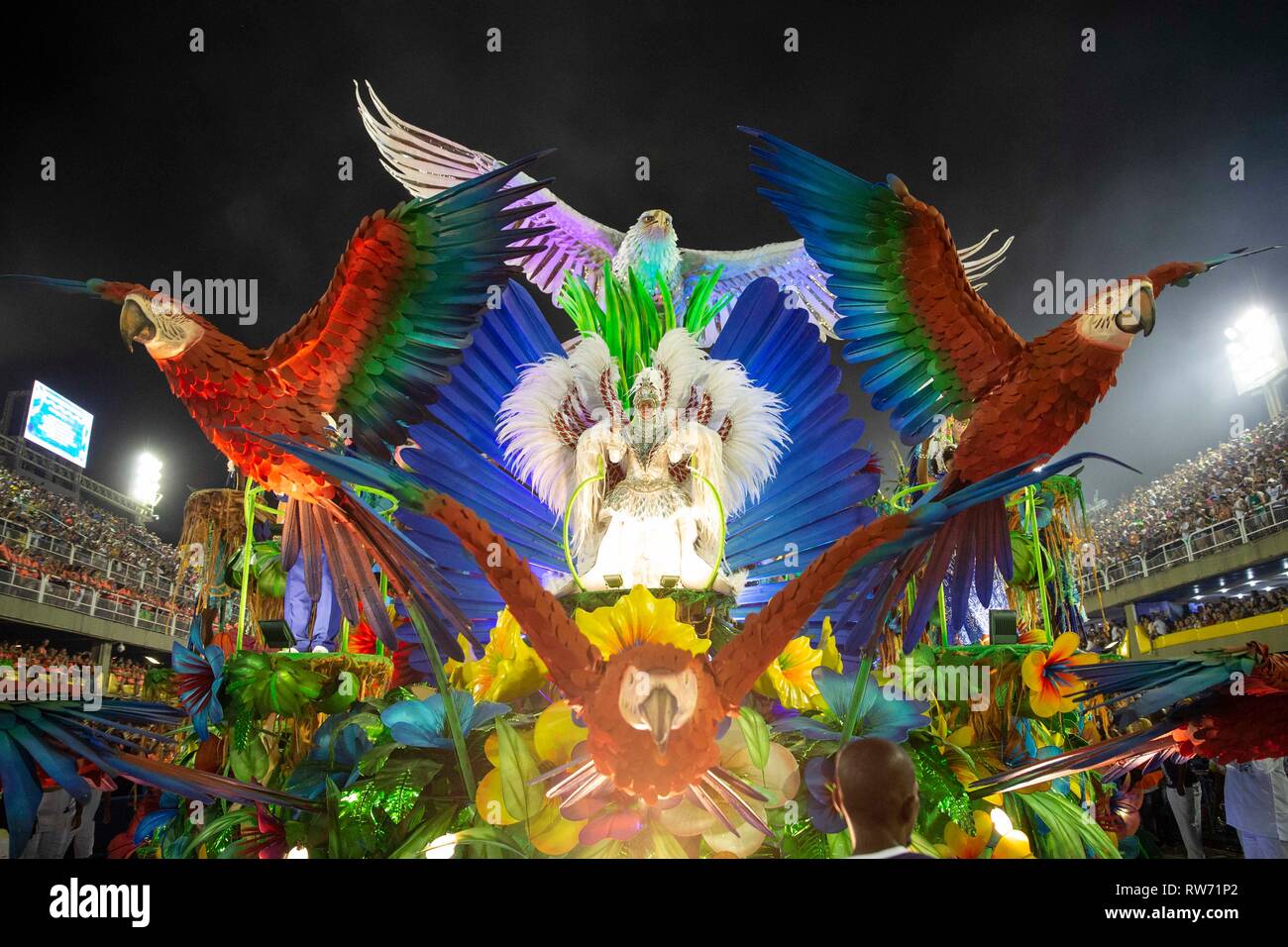 Rio De Janeiro Brazil 5th Mar 19 A Float Of The Samba School Portela Attends The Parades Of The Rio Carnival 19 At The Sambadrome In Rio De Janeiro Brazil On March