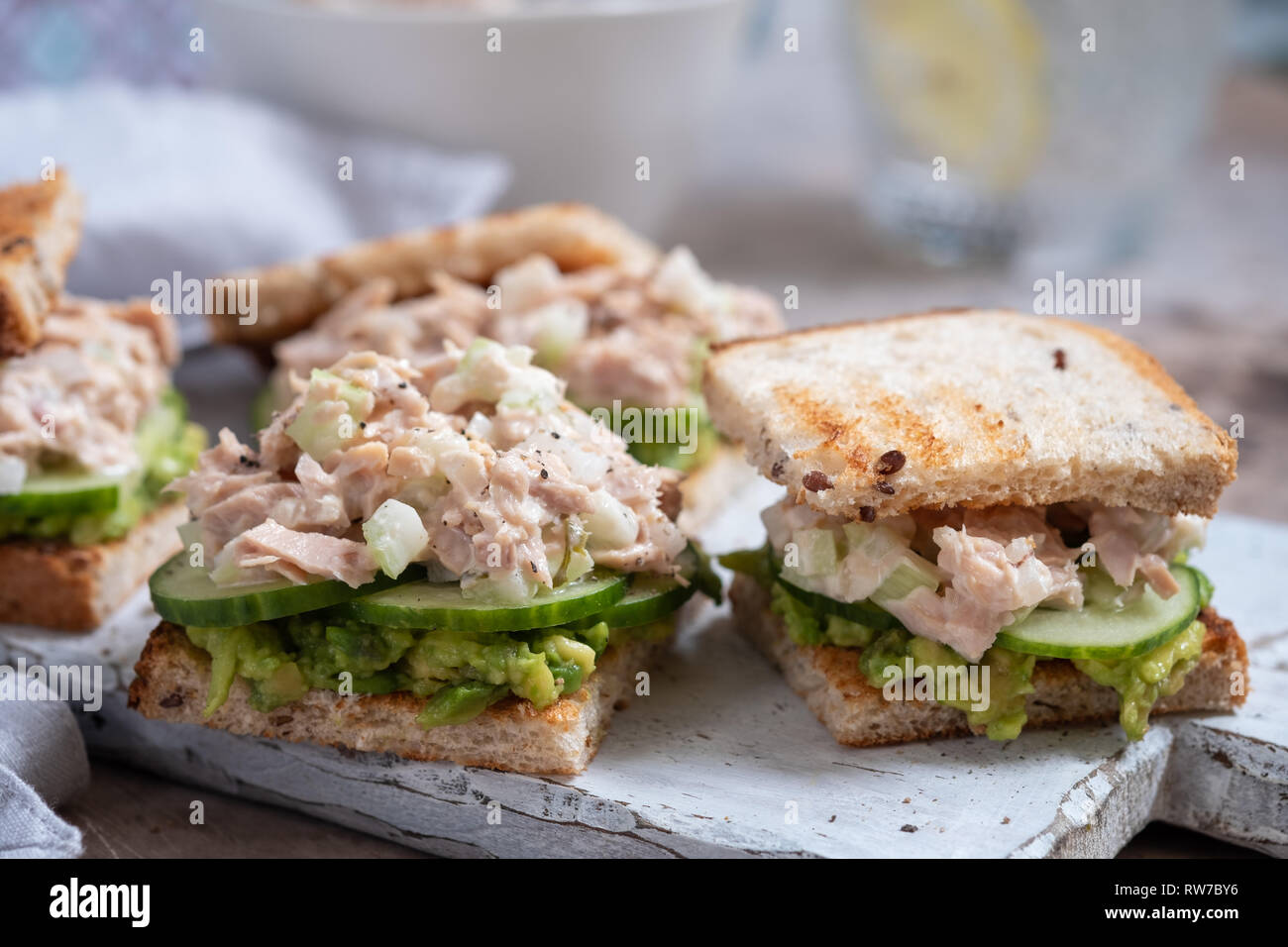 Healthy Tuna Sandwich Stock Photo - Alamy