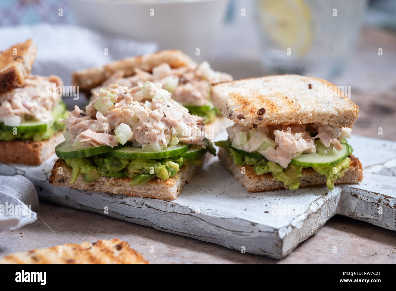 Healthy Tuna Sandwich Stock Photo - Alamy