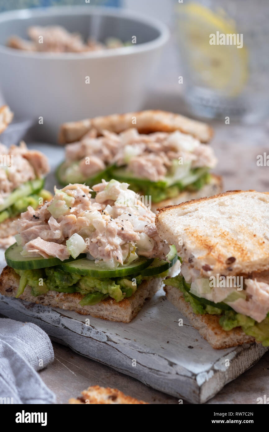 Healthy Tuna Sandwich Stock Photo - Alamy