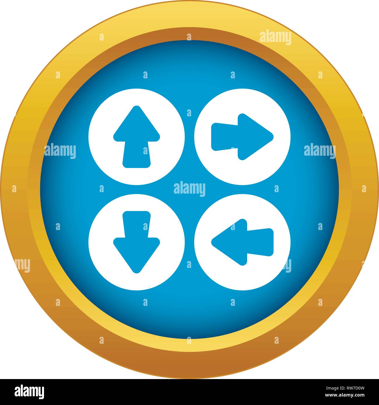 Arrow set icon blue vector isolated Stock Vector Image & Art - Alamy
