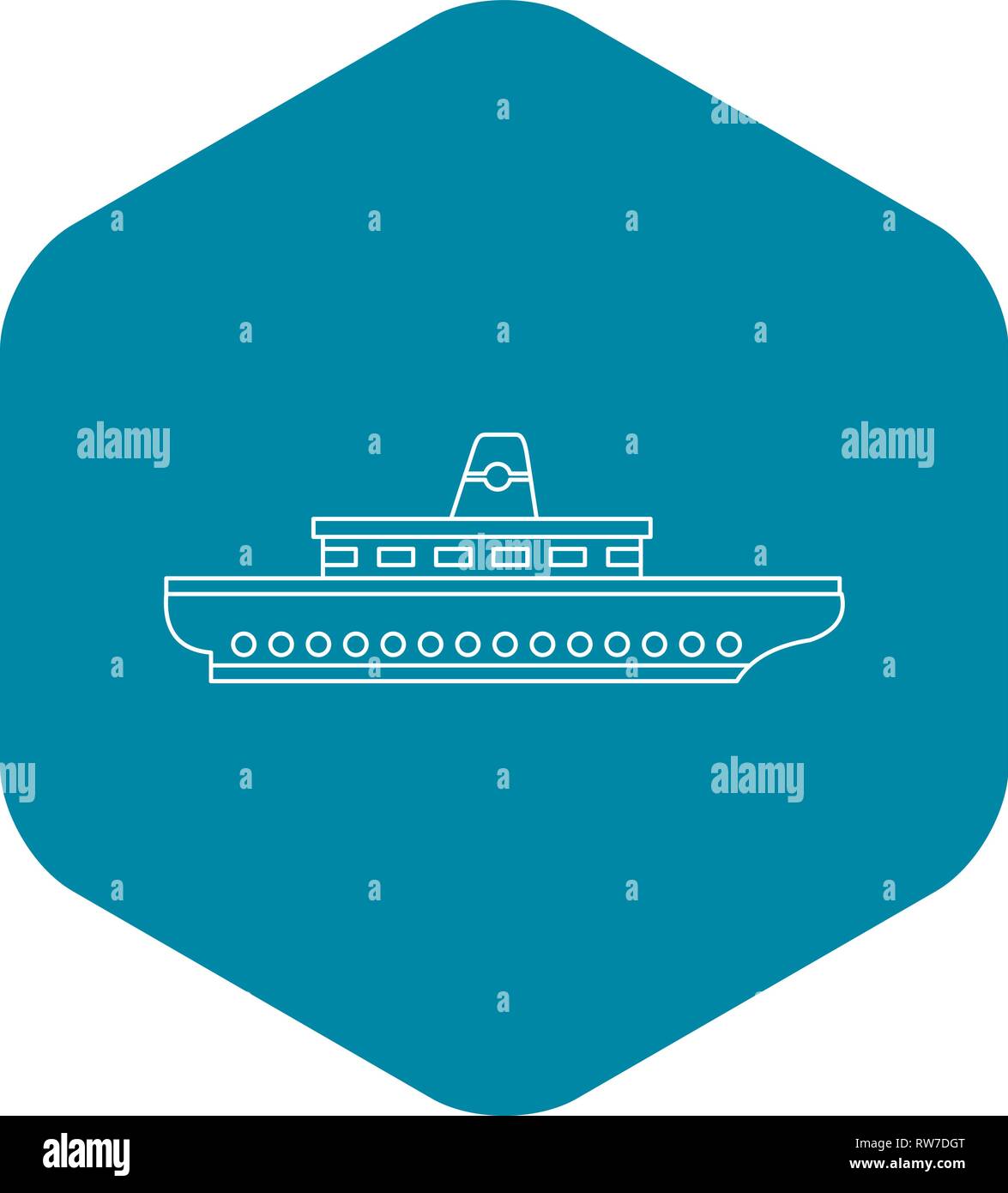 Passenger ship icon, outline style Stock Vector Image & Art - Alamy